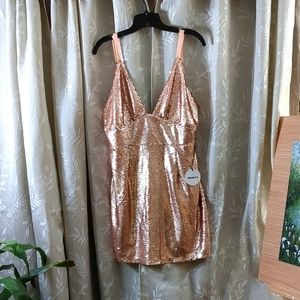 Rose Gold Sequin Mini